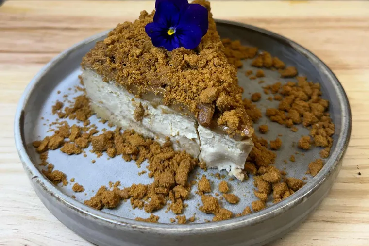 Tarta de queso con arándanos